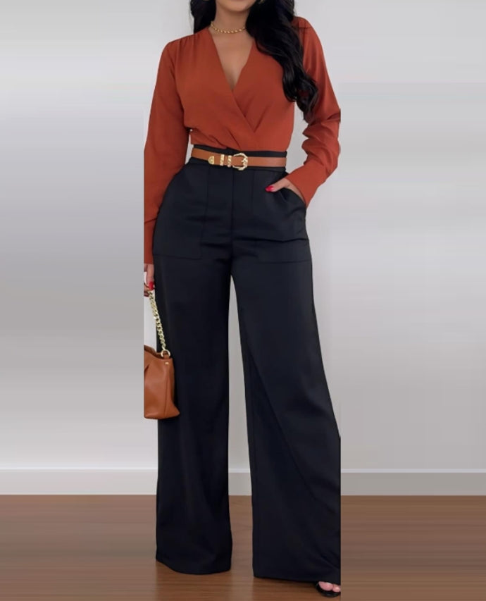 Women's Urban Trousers 2024 Autumn Winter Latest Criss Cross Buckled Decor High Waist Skinny Pants Solid Color Legging Pants
