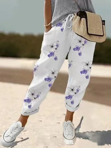 Straight Pants Women Drawstring Lace Up Elastic Waist Pockets Slacks 2025 Female Casual Streetwear Basics Ankle Length Trousers